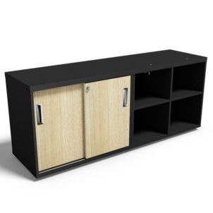 3.2- Armário baixo MOV para apoio de mesa - 1 nicho e 2 portas de correr
