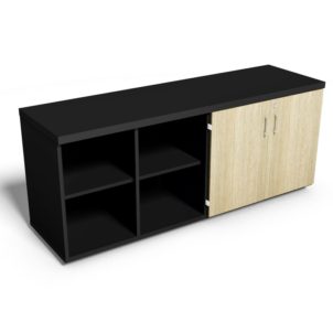3.3- Armário baixo MOV para apoio de mesa - 1 nicho e 2 portas de giro